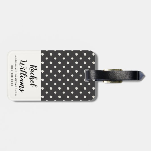 Einfacher Zeichen-Schritt einer Gepäckanhänger (Rückseite horizontal)