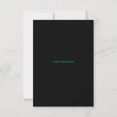 EINFACHER ZEITGENÖSSISCHER, SCHWARZER KUNDE DANKESKARTE (Rückseite)
