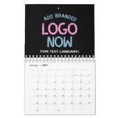 EINFACHER ZEITGENÖSSISCHER, SCHWARZER KUNDE KALENDER (Jan 2027)