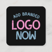 EINFACHER ZEITGENÖSSISCHER, SCHWARZER KUNDE QUADRATISCHE VISITENKARTE (Rückseite)