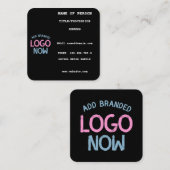 EINFACHER ZEITGENÖSSISCHER, SCHWARZER KUNDE QUADRATISCHE VISITENKARTE (Vorne/Hinten)