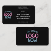 EINFACHER ZEITGENÖSSISCHER, SCHWARZER KUNDE TELEFONNUMMERKARTE (Vorne/Hinten)