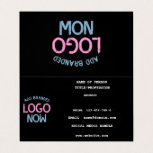 EINFACHER ZEITGENÖSSISCHER, SCHWARZER KUNDE VISITENKARTEN (Außenseite Aufgefaltet)