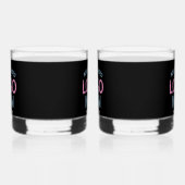 EINFACHER ZEITGENÖSSISCHER, SCHWARZER KUNDE WHISKYGLAS (Links)