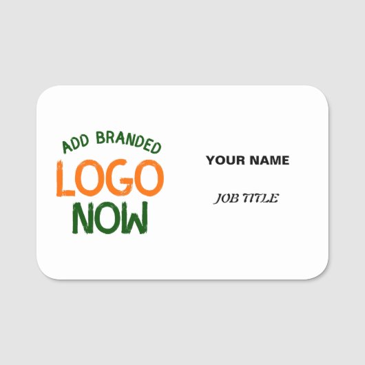 EINFACHER ZEITGENÖSSISCHER, WEISSER, SCHNELLER KUN NAMENSSCHILD (Vorderseite)