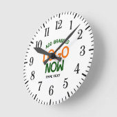 EINFACHER ZEITGENÖSSISCHER, WEISSER, SCHNELLER KUN RUNDE WANDUHR (Winkel)