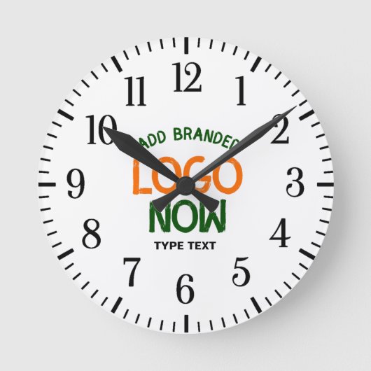 EINFACHER ZEITGENÖSSISCHER, WEISSER, SCHNELLER KUN RUNDE WANDUHR (Vorderseite)