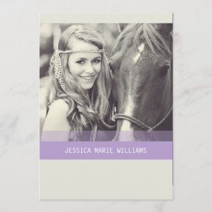 Einfacher Zickzack Abschluss Lila Einladung