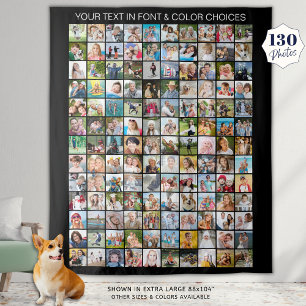 Einfaches 130 Quadrat Foto Collage personalisiert Wandteppich