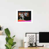 Einfaches 1-Foto-Vollformat - Skripttext-Overlay Poster (Heimbüro)