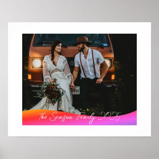 Einfaches 1-Foto-Vollformat - Skripttext-Overlay Poster (Vorne)