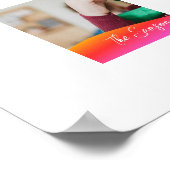 Einfaches 1-Foto-Vollformat - Skripttext-Overlay Poster (Ecke)