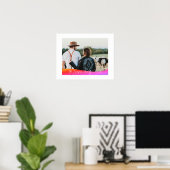Einfaches 1-Foto-Vollformat - Skripttext-Overlay Poster (Heimbüro)