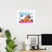 Einfaches 1-Foto-Vollformat - Skripttext-Overlay Poster (Heimbüro)