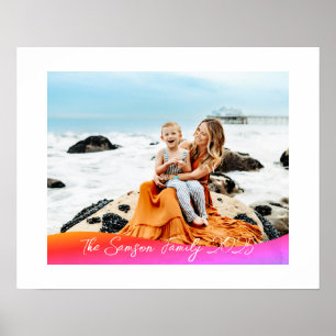 Einfaches 1-Foto-Vollformat - Skripttext-Overlay Poster