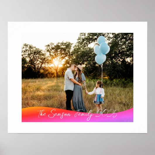 Einfaches 1-Foto-Vollformat - Skripttext-Overlay Poster (Vorne)