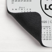 Einfaches 2020 Calendar Business Company Logo auf  Mousepad (Ecke)