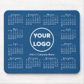 Einfaches 2023-Calendar-Business-Logo auf blau Mousepad (Vorne)