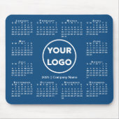 Einfaches 2025-Calendar-Business-Logo auf blau Mousepad (Vorne)