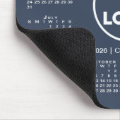 Einfaches 2026 Calendar Business-Logo auf Navy Blu Mousepad (Ecke)