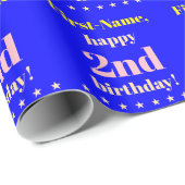 Einfaches 2. Geburtstagspapier Geschenkpapier (Rolleneckpunkt)