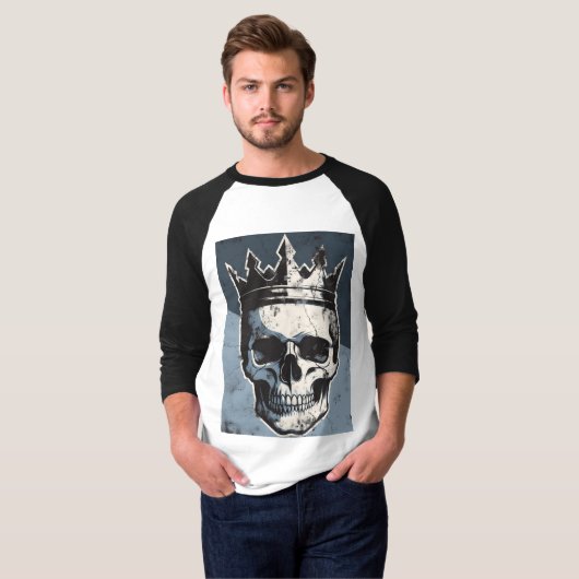 Einfaches 3/4-Ärmel-Raglan-T-Shirt T-Shirt (Vorne ganz)