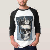 Einfaches 3/4-Ärmel-Raglan-T-Shirt T-Shirt (Vorderseite)