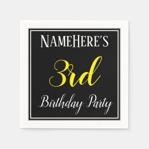 Einfaches, 3. Geburtstags-Party mit Individuelle N Serviette