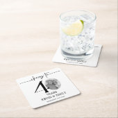 Einfaches 40-jähriges Foto Rechteckiger Pappuntersetzer (Vor Ort)