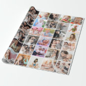 Einfaches 42-Foto-Collage-Geschenkpapier Geschenkpapier (Ungerollt)