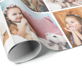 Einfaches 42-Foto Collage Wrapping Paper Geschenkpapier (Rolleneckpunkt)