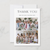 Einfaches 4-Foto-Hochzeiten-Brautparty Dankeskarte (Vorderseite)