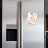 Einfaches 5-Row-Kalender-Foto Save the Date Hochze Magnet