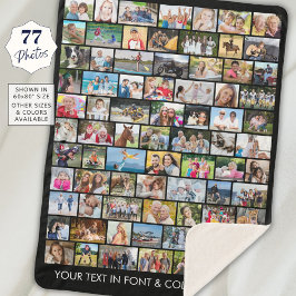 Einfaches 77-Multiple-Form-Foto sammelt Ihre Farbe Sherpadecke