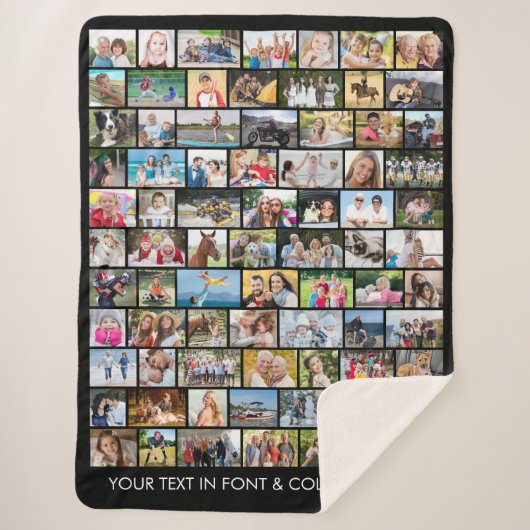 Einfaches 77-Multiple-Form-Foto sammelt Ihre Farbe Sherpadecke (Vorderseite)