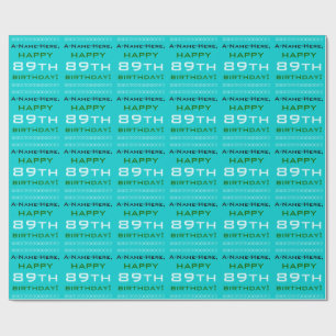 Einfaches 89. Geburtstags-Packpapier Geschenkpapier