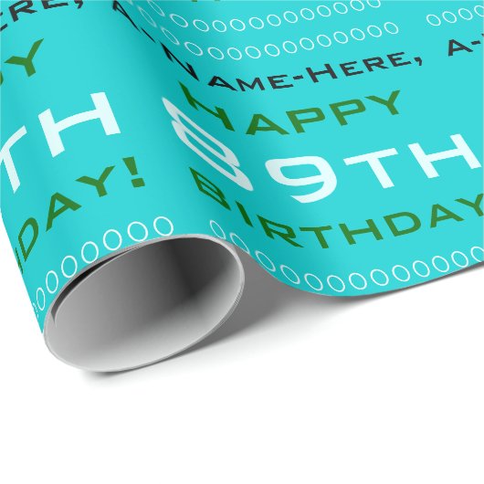 Einfaches 89. Geburtstagspapier Geschenkpapier (Rolleneckpunkt)