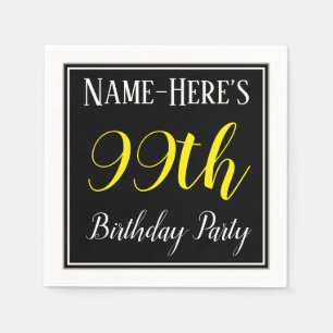Einfaches, 99. Geburtstags-Party mit individuellem Serviette