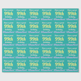 Einfaches 99. Geburtstagspapier Geschenkpapier