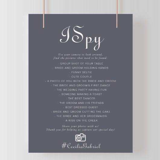 Einfaches Abend Boho I Spy Wedding Game