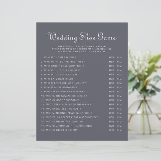 Einfaches Abend Boho Wedding Shoe Game (Stehend Vorderseite)