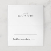 Einfaches Abendessen Platzkarte (Außenseite Aufgefaltet)