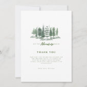 Einfaches Abenteuer Beginnen Rustikaler Wald Kinde Dankeskarte (Vorderseite)