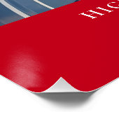 Einfaches Abschluss 2025 FotoCollage Rot Poster (Ecke)