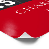 Einfaches Abschluss 2025 FotoCollage Rot Poster (Ecke)