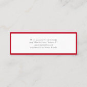 Einfaches Abschluss 2025 Minimalistischer Skriptna Mini Visitenkarte (Rückseite)