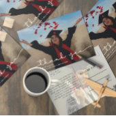 Einfaches Abschluss Foto Vielen Dank Postkarte