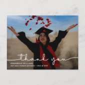 Einfaches Abschluss Foto Vielen Dank Postkarte (Vorderseite)