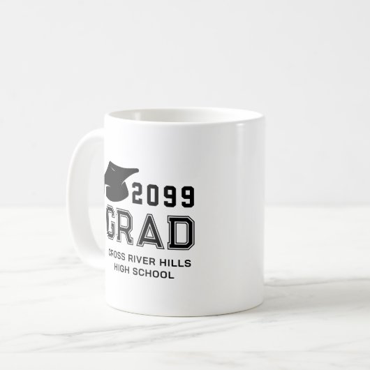 Einfaches Abschluss Jahr GRAD Personalisiert Keepa Kaffeetasse (Vorderseite Links)