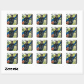 Einfaches Abschluss | Modernes Script Grad Foto Quadratischer Aufkleber (Blatt)